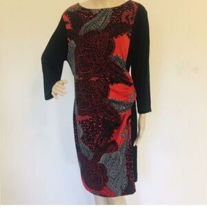 Chico’s Red and Black Paisley Dress